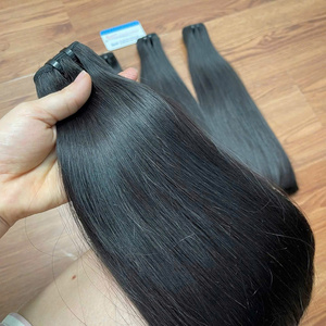 TOP DE HAUTE QUALITÉ!! 100% extensions de cheveux humains de trame vietnamienne extensions de cheveux de trame Remy vierges crues à double tirage - Product Image 2