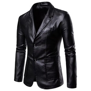 Manteau en cuir pour hommes style vestes décontracté formel lourd élégant à la mode classique Trench Coat Blazer bombardier de luxe veste pour hommes - Product Image 6