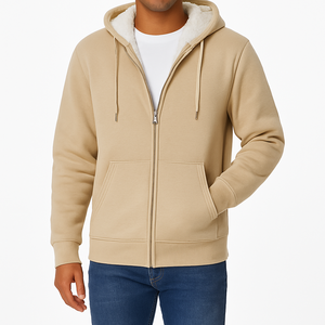 Printed 100% Cotton Men's <b>Full</b> <b>Zip</b> <b>Hoodie</b> Zipper Custom Logo Custom Print Unisex Winter Blank Fleece Regular Fit - Product Image 1