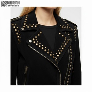 Veste en cuir Western Cowgirl pour femmes pour dames Vêtements d'extérieur en cuir élégants pour femmes Veste en cuir personnalisée - Product Image 4