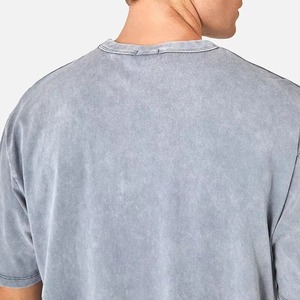 Refined Finish Acid Wash Tee For Men With Washed Look Short Sleeves Lightweight Cotton <b>Perfect</b> For Summer Vibe Or Relaxed <b>Fit</b> - Product Image 2
