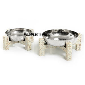 Ensemble de deux bol à chocolat avec support en bois Bol sucré fait à la main de belle qualité Classique Élégant Nouveau bol à chocolat - Product Image 2