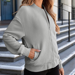 Chaqueta Bomber con Cremallera para Mujer, Ropa de Exterior, Nueva Llegada, Precio Bajo, Alta Calidad, Chaqueta Bomber para Chicas - Product Image 5