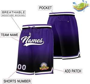 Custom Logo Basketball Shorts with Printed Technics Polyester Mesh Breathable <b>Elasticated</b> <b>Waistband</b> Quick Dry Side Pockets - Product Image 2