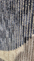 Adiva Moderner Jacquard Maschinengefertigter Türkischer Polypropylen-Webteppich Maßgefertigter Blumenmuster-Teppich mit Hoher Florhöhe und Jute-Rückseite Mittelgroß