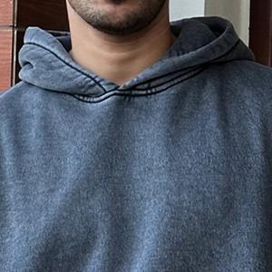 เสื้อมีฮู้ดผ้าฟลีซสำหรับผู้ชายใหม่, เสื้อฮู้ดแบบสวมหัวน้ำหนักมากผ้าฝ้าย100% กันหลุดขนาดพลัสไซส์ - Product Image 4