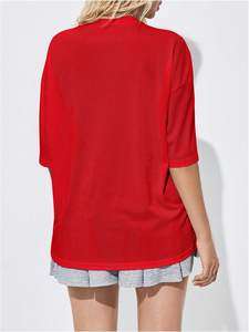 Kadın ekip boyun ekran baskı Streetwear Boxy Fit Mesh jersey Polyester Mesh Tops erkekler kuru-fit t Shirt özel baskı - Product Image 6