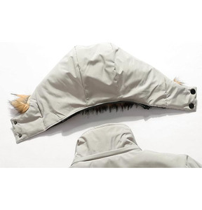 Chaqueta Acolchada para Mujer, Estilo Denim, Transpirable, de Secado Rápido, Tejido Liso Teñido, Elegante y Moderna, con Cuello Alto y Cierre de Cremallera para Invierno - Product Image 4