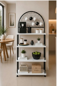 Estante de Cocina con Soporte para Microondas, Organizador para Cafetera y Panel Trasero de Rejilla - Product Image 2