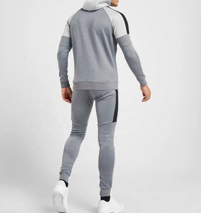Chándal con capucha de cuello alto ajustado informal para hombre XXL de alta calidad, ropa activa de calle de invierno, logotipo personalizado, bloque de Color a prueba de viento - Product Image 5
