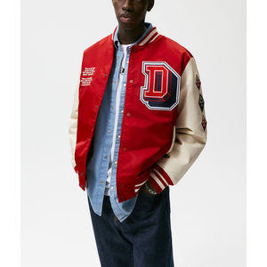 Veste universitaire pour homme personnalisable 100% laine avec broderie, style streetwear, faible MOQ, veste de baseball pour homme - Product Image 3