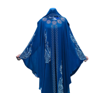 2022 Dubaï élégant design marocain traditionnel musulman caftan beau bleu avec travail manuel Abaya - Product Image 1