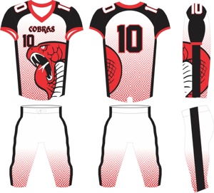 Uniformes de Fútbol Americano Sublimados con MOQ Bajo, Manga Corta, Diseño Personalizado, Kit Completo con Bandera Estadounidense, Material de Poliéster - Product Image 2