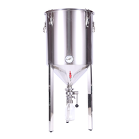 Système de refroidissement de réservoir de collecte de levure de bière artisanale de haute qualité, fermentateur conique avancé, réservoir de fermentation 60L
