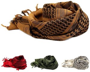 Spot Nouveaux Produits Arabe Coupe-Vent Écharpe Musulman Hijab Shemagh Tactique Châ<span class=keywords><strong>le</strong></span> Arabe Keffiyeh Polyester Foulards - Product Image 5