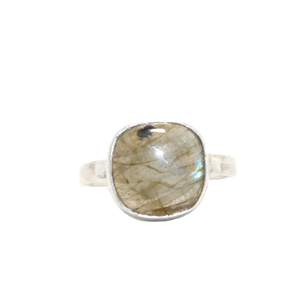 Anillo de piedras preciosas de labradita de Plata de Ley 925 unisex, joyería de boda de alta calidad, fabricante directo al por mayor - Product Image 1