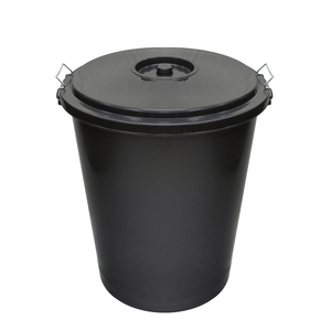 Cubo della Spazzatura in Plastica per Comunità con Coperchio, 50 Litri - Product Image 1