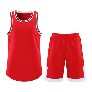Vêtements de sport personnalisés en polyester Bsci Ensemble d'uniformes de basket-ball de couleur rouge Uniforme de basket-ball d'entraînement de sports d'équipe de club - Product Image 1