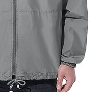 Chaqueta Impermeable para Hombre, Ligera y Plegable, con Capucha, Cortavientos, Chaqueta para Lluvia, Cargada por Dress Sports - Product Image 3