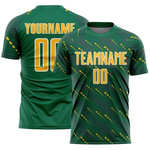 เสื้อฟุตบอลสีเขียวเหลืองสุดพิเศษ แห้งเร็ว ระบายความชื้นได้ดี ชุดกีฬา ปรับแต่งชื่อทีมและหมายเลขได้ ขายส่งทั่วโลก - Product Image 2