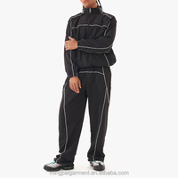 Ensemble coupe-vent léger sur mesure en gros, nylon respirant, décontracté, réfléchissant, pour hommes