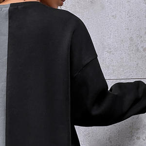 Custom logo Embossed 3D Print Sweatshirt <b>Woman's</b> Crew Neck Pullover - Product Image 6