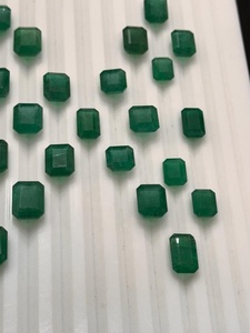 Piedras preciosas de Esmeralda zambiana Natural de alta calidad, Esmeraldas verdes de corte Octágono suelto para collares, forma ovalada/de corazón de 8mm, tamaño libre - Product Image 6