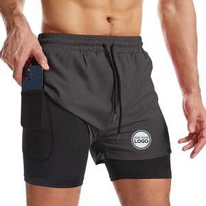 Pantalones Cortos Deportivos 2 en 1 para Hombre, para Correr, Baloncesto, de Secado Rápido, con Bolsillos - Product Image 3