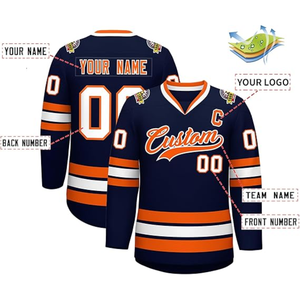 Ensemble de maillots de hockey sur glace unisexe personnalisables OEM professionnels, sublimation personnalisée, polyester respirant, maillots d'entraînement de hockey - Product Image 6