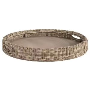Le plus récent bol de service de fruits en rotin rond uni avec poignée meilleur bol de service décoratif de table pour la maison et l'utilisation de table - Product Image 4