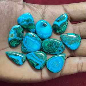 Lot de 10 pierres précieuses naturelles Azurite Malachite 263 Cts - Product Image 2