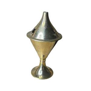 Nouveau brûleur d'encens arabe en nickel fini Ramadan et décoration de l'Aïd support d'encens de style unique et brûleur de parfum - Product Image 4