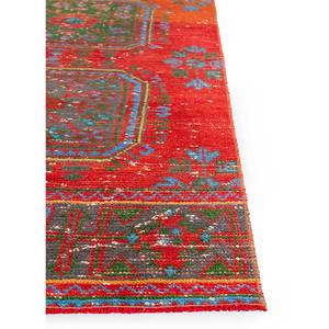 Tapis en laine noués à la main de grande taille, style vintage, motif médaillon rouge et orange, pour salon ou couloir - Pae-2516 - Product Image 4