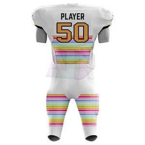 Conjunto de Uniforme de Fútbol Americano Personalizado Ligero y Transpirable con Mangas Cortas para Mayor Velocidad, Comodidad y Movimiento Completo - Product Image 3