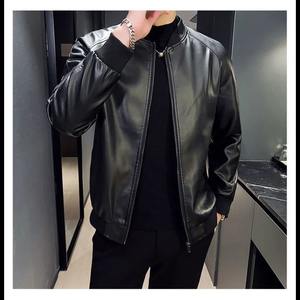 Chaqueta Juvenil de Piel de Oveja Recubierta para Hombre, Cuero Genuino, Otoño Invierno, Cortavientos, Transpirable, con Capucha, Estilo Universitario, Informal de Negocios, Suave - Product Image 3