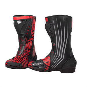 Chaussures de course de moto en cuir véritable de dernier style les plus vendues bottes de moto en cuir de sports d'hiver pour la course de moto automatique - Product Image 5