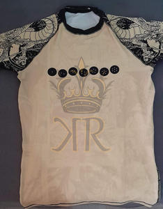 Vêtements Spandex de Gym pour Hommes Jiu Jitsu Gi BJJ Rash Guard Printing Sublimation Printed Grappling Wear Tight Casual T shirt - Product Image 4