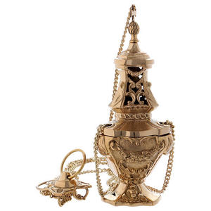 Thurible sacré décoratif en laiton poli, parfait pour les rituels de culte, encensoir et brûleur d'encens sacré - Product Image 5