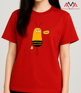 Áo thun thường ngày/Thời trang dạo phố/thời trang đi biển in (đồ họa) Áo thun ngắn <span class=keywords><strong>m</strong></span>àu đỏ <span class=keywords><strong>TC</strong></span> (Terylene-Cotton Blend) thông thường - Product Image 4