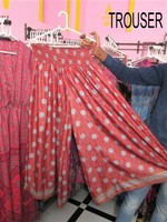 Pantalon Harem en Soie 100% de Haute Qualité, Style Bohème Indien Ample, Taille Haute Élastique, Devant Plat, Motif Floral