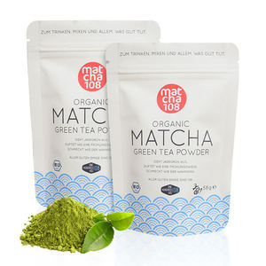 Green Tea Glossy Stand Up <b>Pouch</b> <b>with</b> <b>Zip</b> & Tear Notch - Heavy Duty Laminated, Food Grade, Bulk & Retail Packaging, Vietnam - Product Image 5