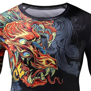 Innovears Completamente Sublimado Hombres Manga Larga Jiu Jitsu Rashguards Ropa de Artes Marciales Bjj Sublimated Rashguards - Product Image 6