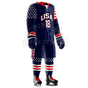 Uniforme d'équipe de hockey sur glace personnalisé maillot respirant à impression personnalisée avec tenue de pantalon uniforme de hockey sur glace de qualité supérieure - Product Image 5