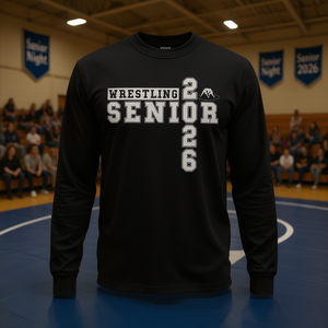 Maglietta a maniche lunghe promozionale per la serata di gala di laurea 2026 - Wrestling Senior 7 - Maglietta da wrestling per la laurea 2026 - Product Image 3