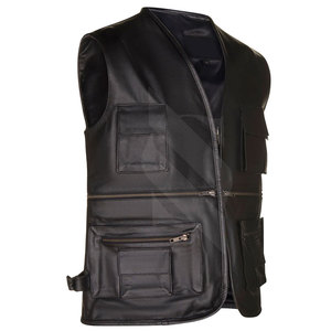 Chaleco de cuero informal para hombre de buena calidad 100% cuero transpirable y a un precio razonable para la moda de invierno - Product Image 2