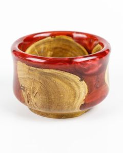 Cuenco de resina de madera artesanal hecho a mano, centro de mesa rústico moderno, cocina elegante, pieza decorativa para el hogar - Product Image 1