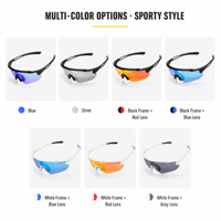 Lunettes de soleil tendance personnalisées pour le cyclisme, avec logo, verres PC, monture TR90, plusieurs couleurs : bleu, noir, blanc, or, rouge, jaune, argent, gris