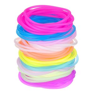 Haiwin Party 80s Colorful Neon Jelly Bracelets Rétro <span class=keywords><strong>Rock</strong></span> Pop Star Rainbow Disco Jelly Neon Gel Bracelets Extensibles Bandes - Product Image 3