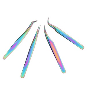 HN Manufacturer's Private <b>Label</b> High Precision Stainless Steel Eyelash Extension Tweezers Pointed <b>Applicator</b> for Eyelash - Product Image 1