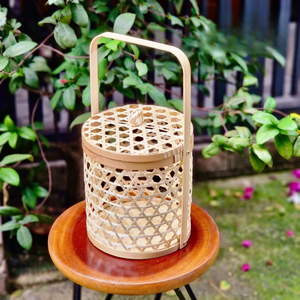 Elegante Cesta de Regalo de BAMBÚ, Ideal para Bodas, Festivales, Decoración del Hogar, Cesta Sostenible para Regalos Premium - Product Image 6